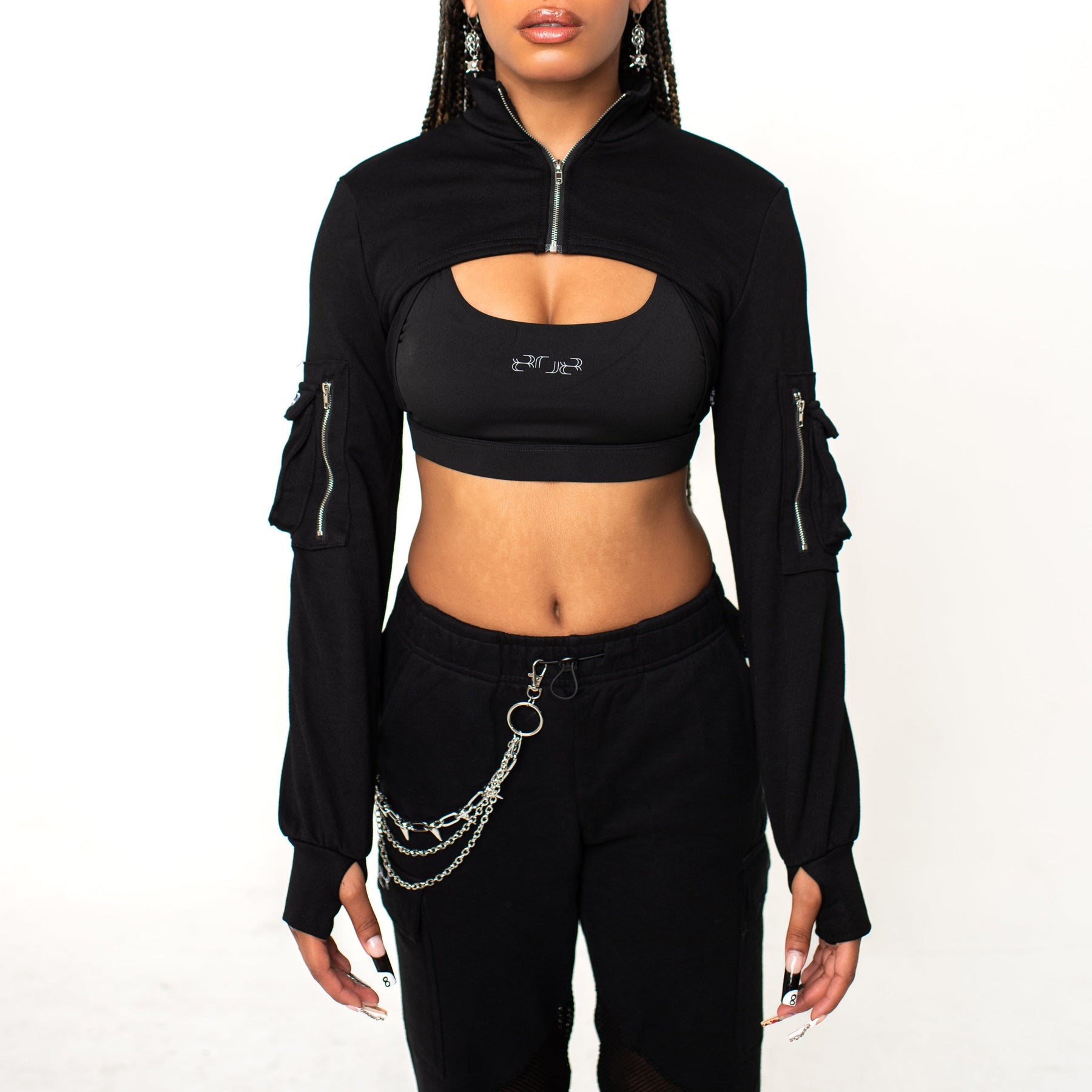 SHADOW EXTREME CROP QUARTER ZIP