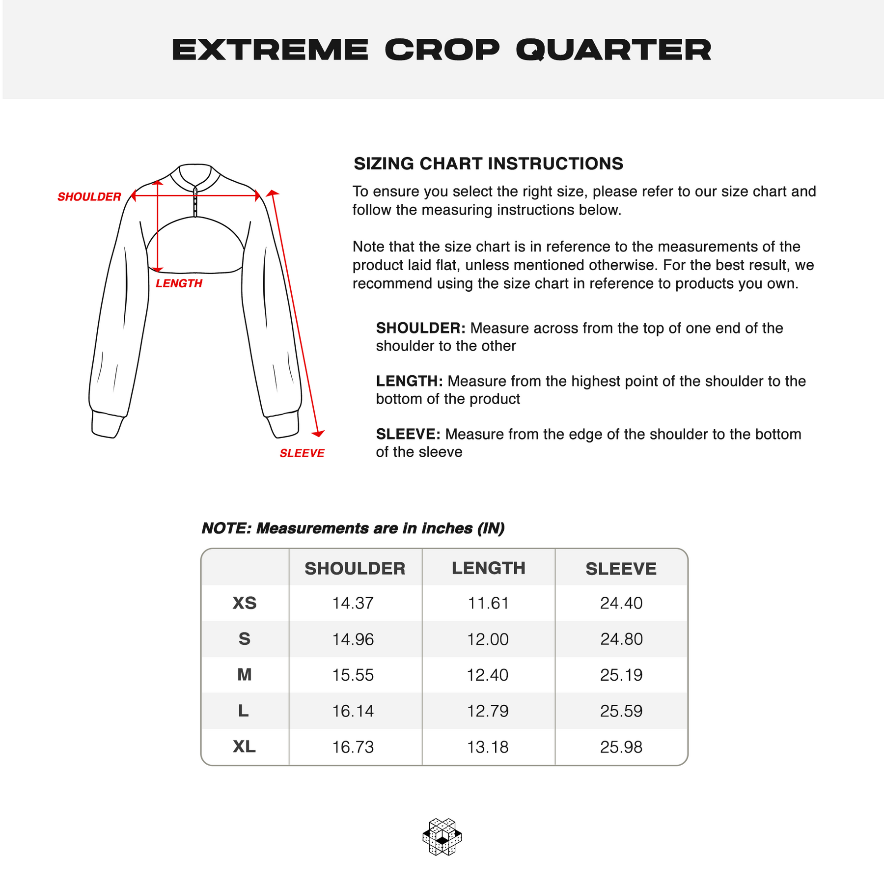 SHADOW EXTREME CROP QUARTER ZIP