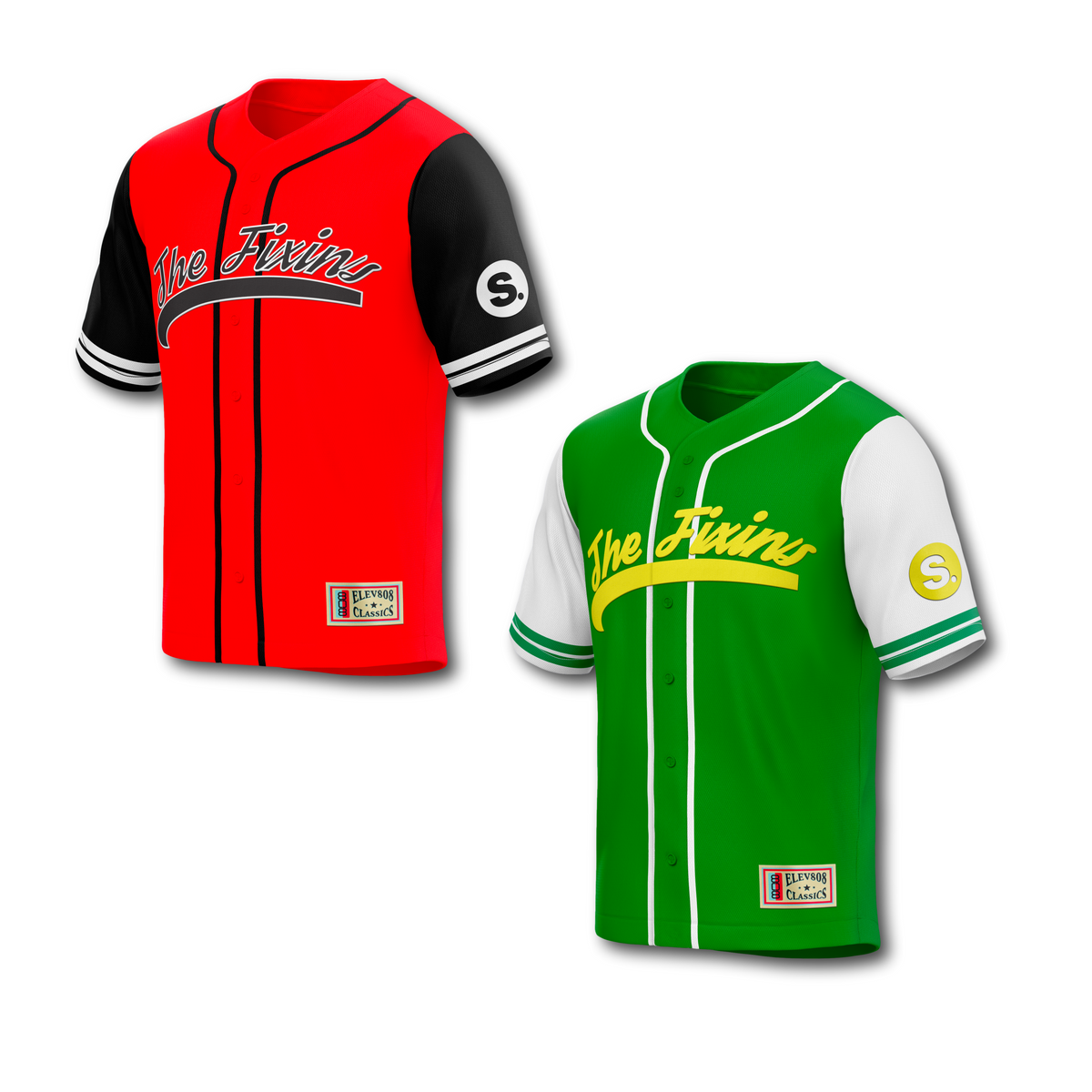 green and red baseball jersey